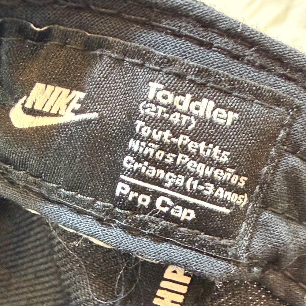 Nike Black Cap with White Swoosh Embroidery  ( 2T-4T ) - Picture 4 of 4